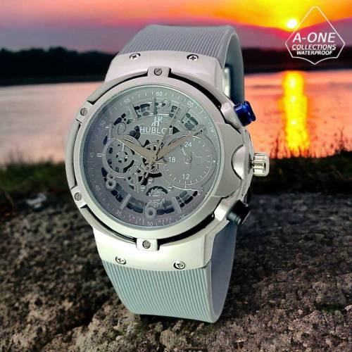 Men's Water Resistant Analogue Watch - 1 Pc Multicolor Silicone Strap