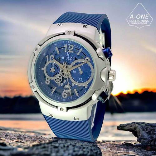 Men's Water Resistant Analogue Watch - 1 Pc Multicolor Silicone Strap