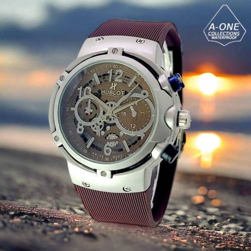 Men's Water Resistant Analogue Watch - 1 Pc Multicolor Silicone Strap