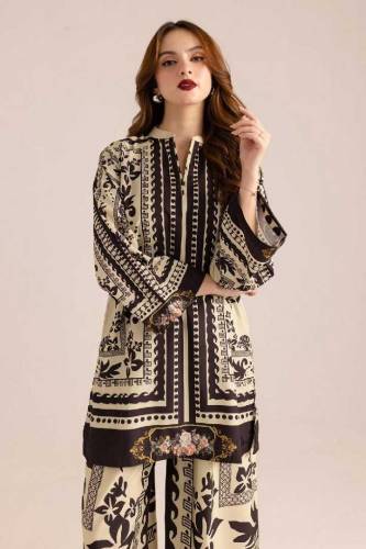 Stylish Printed Shirt and Trouser set 2pcs Women Stitched Outfit