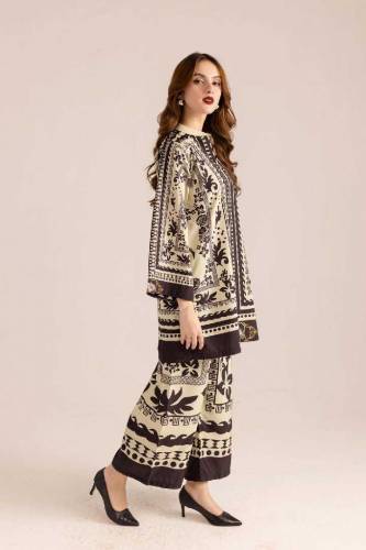 Stylish Printed Shirt and Trouser set 2pcs Women Stitched Outfit