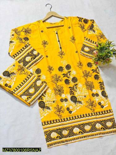 2PCS WOMEN STITCHED LAWN PRINTED SUIT 
