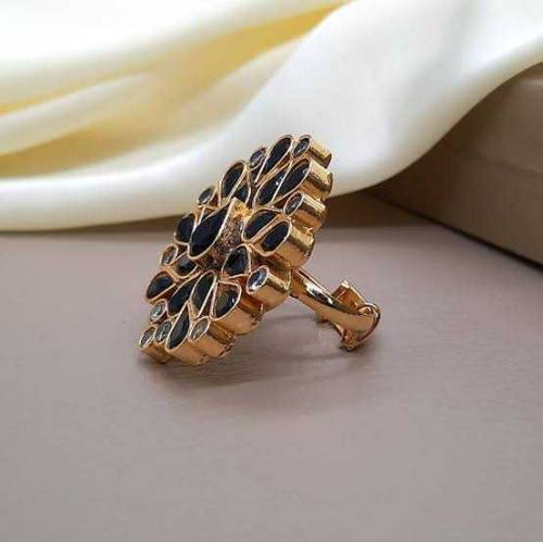 Farshi Kundan handmade Antique Gold Platted Ring