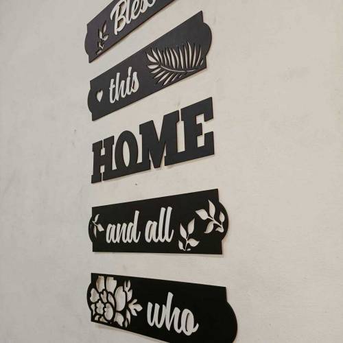 3D Bless Home Wooden Wall Art