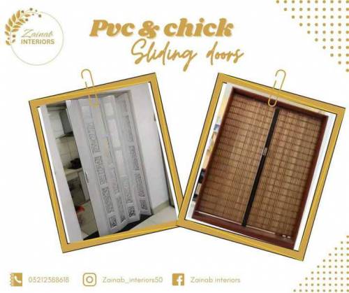 pvc and chick sliding door 