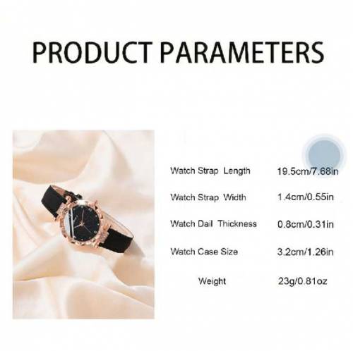 Womens Watches 5Pcs Set Luxury Rhinestone Women Fashion Elegant Wristw