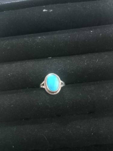 real Feroza stone chandi Ring 