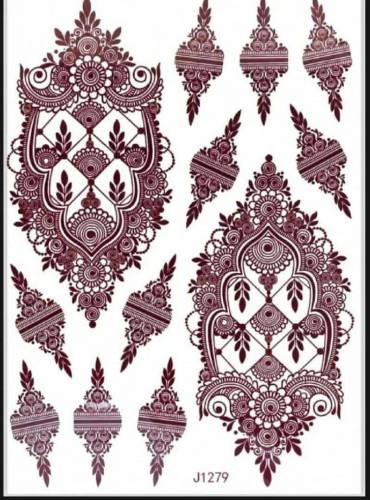 mehndi sticker self adhesive available