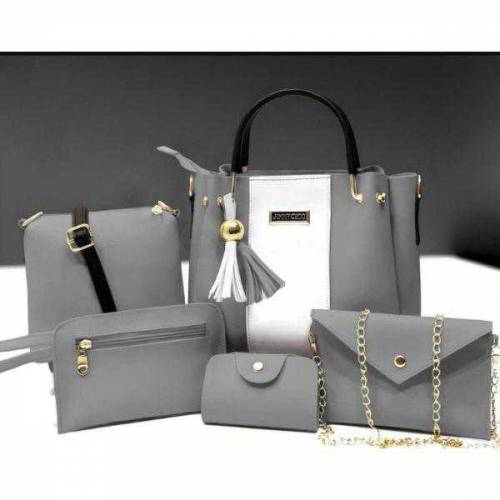 Stylish womens pu  leather handbag set -5