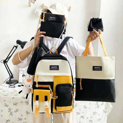Kid's school Bag,pack of4/canvas set/Nylon/casual backpack