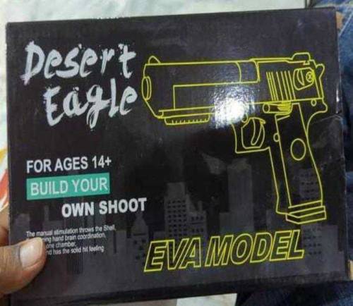Desert Eagle Air Gun with Nerf Bullets,,Watsapp No 03441921570