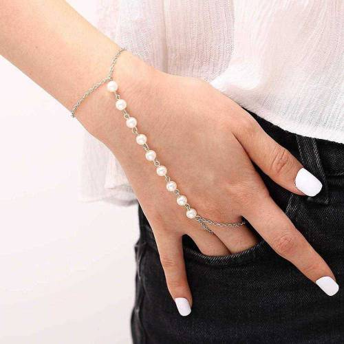 Silver Pearl Bracelet 