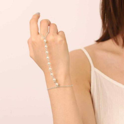 Silver Pearl Bracelet 