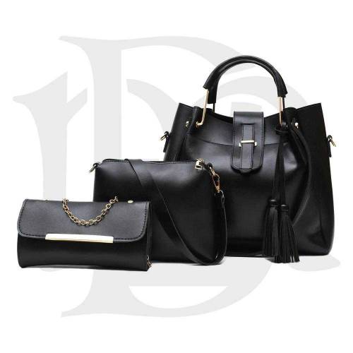 3 PIECE LEATHER BAG SET FOR WOMEN 