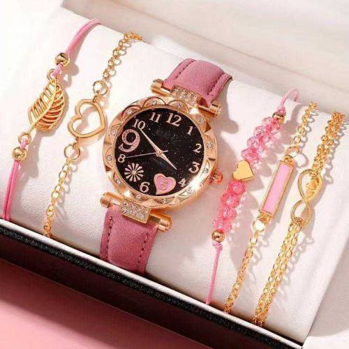 united States Cross-border ladies diamond qurtz watch Pcs 6