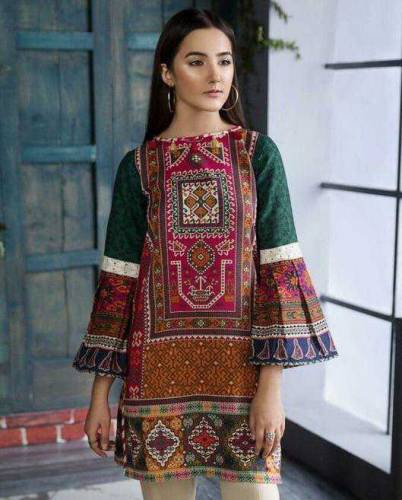 1pc women's unstitched Swiss lawn printed shirts 