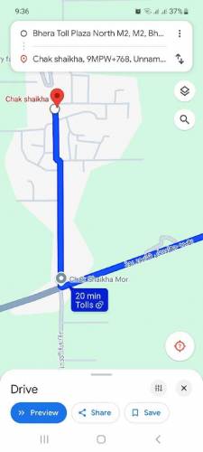7.5 Kanal, 118 ft Facing Main Road,Chak Shaikha,Jhawarian Shahpur, M2