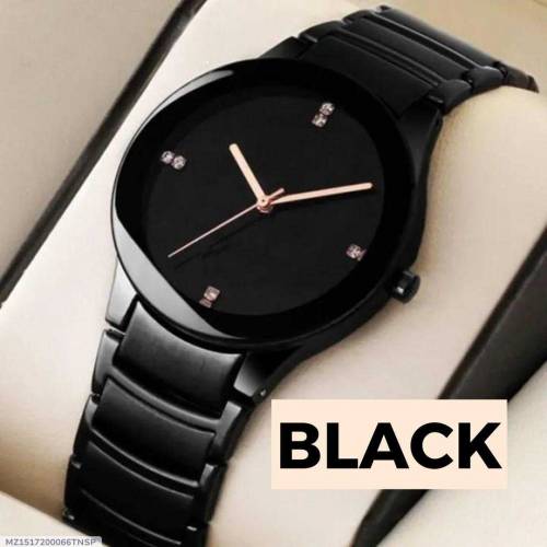 men's quartz chain strap watch - 1 PC water resistant with fold clasp 