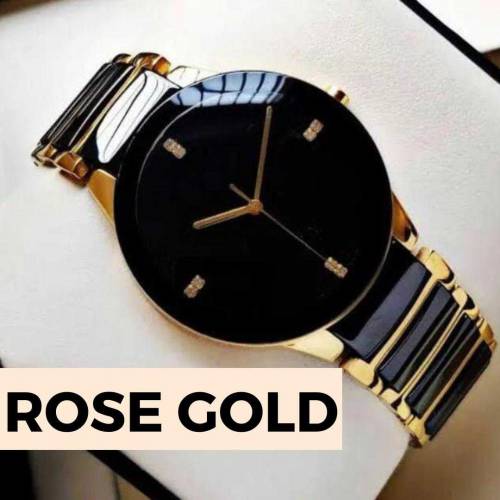 men's quartz chain strap watch - 1 PC water resistant with fold clasp 