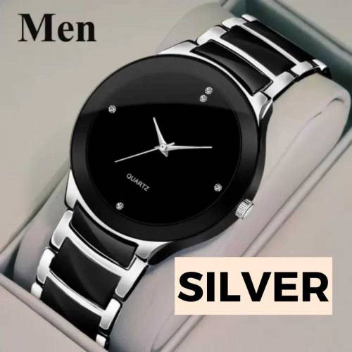 men's quartz chain strap watch - 1 PC water resistant with fold clasp 