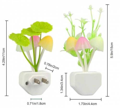Mushroom 3D LED Light Sensor Lamp Pack of 5