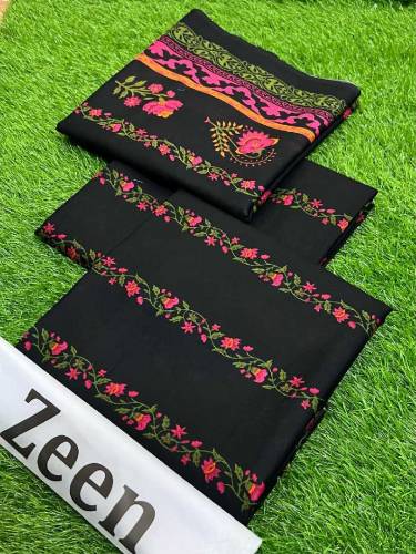 Lawn 3pcs woman unstitched suit 