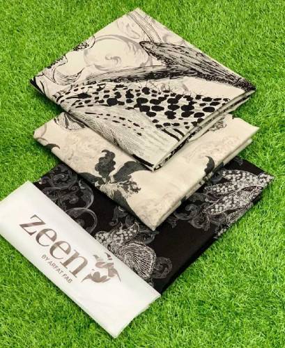 Lawn 3pcs woman unstitched suit 