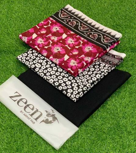 Lawn 3pcs woman unstitched suit 