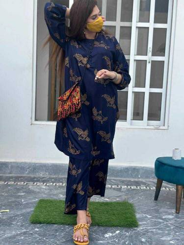 2pc women's stitched Swiss lawn suit