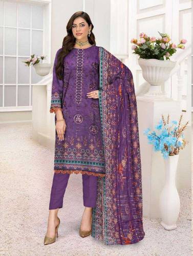  3 Pcs Women's Unstitched Lawn E