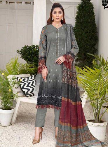  3 Pcs Women's Unstitched Lawn E