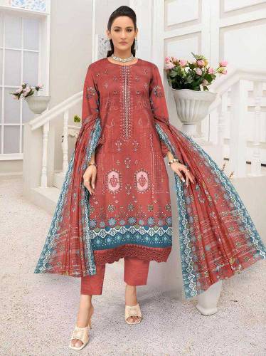  3 Pcs Women's Unstitched Lawn E