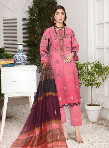  3 Pcs Women's Unstitched Lawn E