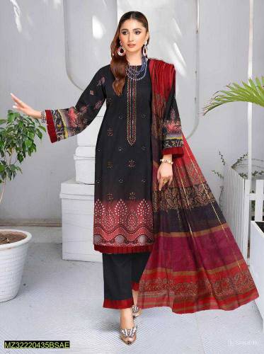  3 Pcs Women's Unstitched Lawn E