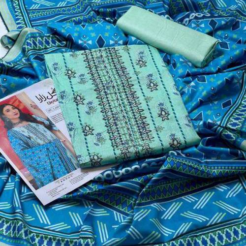 3 Pcs Women's Unstitched Embroidered Suit