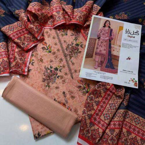 3 Pcs Women's Unstitched Embroidered Suit