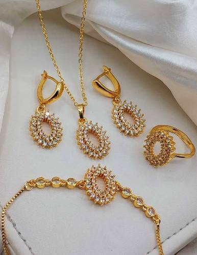 *China gold plated locket set 