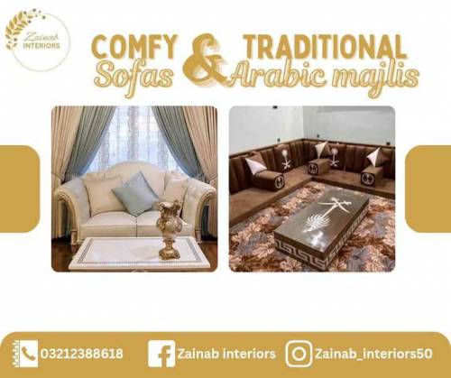 sofa set and Arabic majlis 