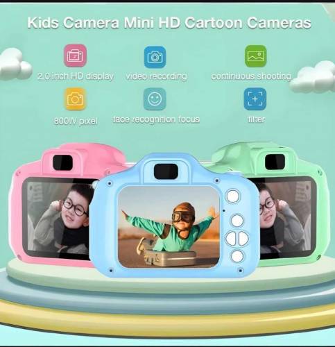 MULTICOLOR MINI VINTAGE DIGITAL CAMERA FOR KIDS