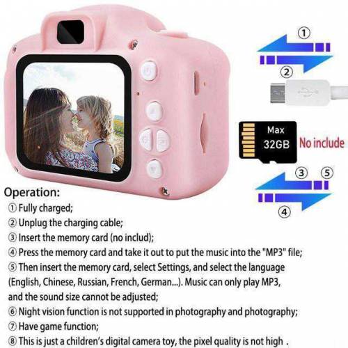 MULTICOLOR MINI VINTAGE DIGITAL CAMERA FOR KIDS