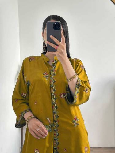 2pc women's stitched embroidered dress 