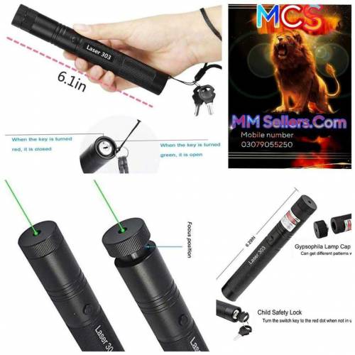 portable laser light pointer 1 PCs rechargeable with charger lock key