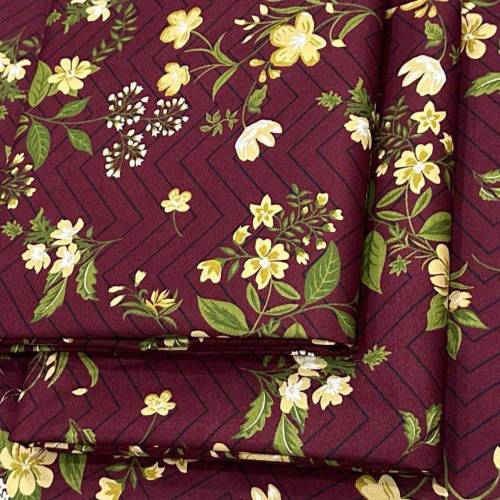 2 Pcs Woman's Unstitched cotton suit 