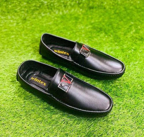 man stylish leather shoes
