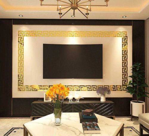 20 PC's Golden Acrylic Wall Adhesive Mirror 