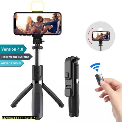•  Material: Stainless Steel, ABS Plastic•  Details: Foldable selfie p