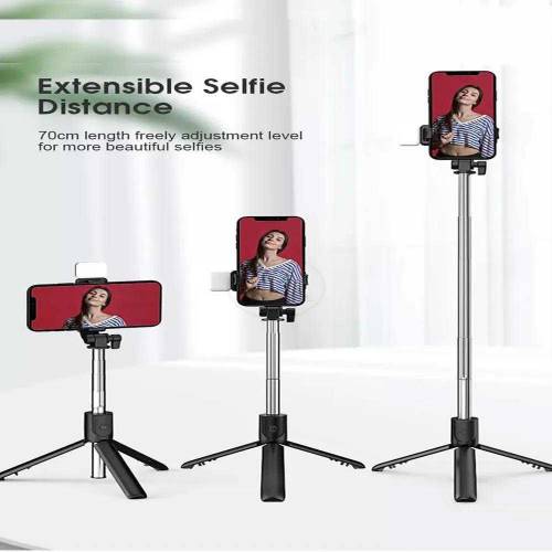 •  Material: Stainless Steel, ABS Plastic•  Details: Foldable selfie p
