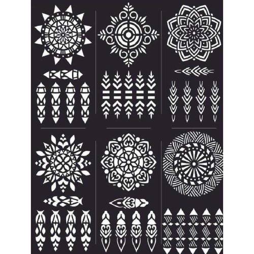 mehndi sticker 6 design sheet.