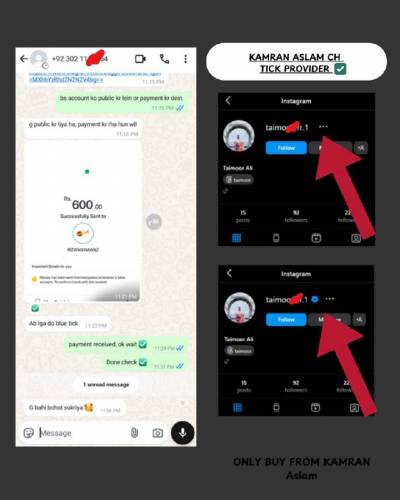 Instagram. TikTok Facebook pa blue tick are available offer price 