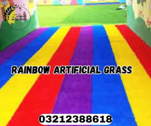 artificial grass and rainbow artificial grass 